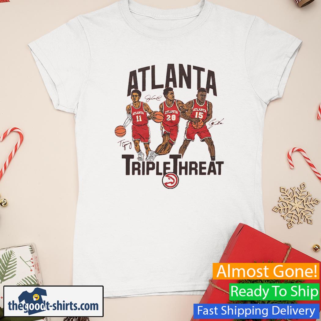 Atlanta Hawks Triple Threat Young Collins Capela Ladies Tee