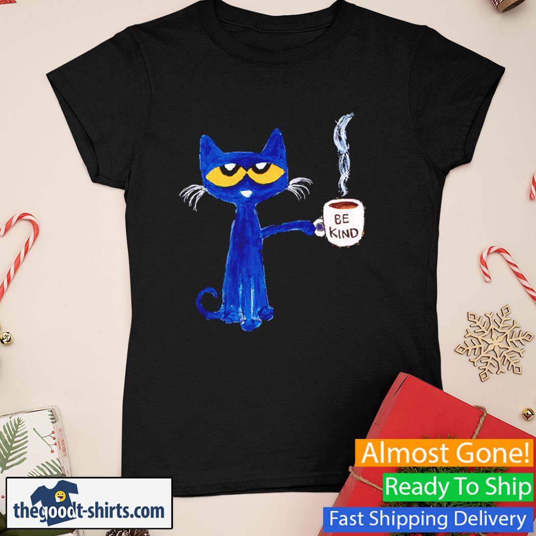 Pete the Cat Read Books Drink Coffee Stay Groovy Shirt Ladies Tee
