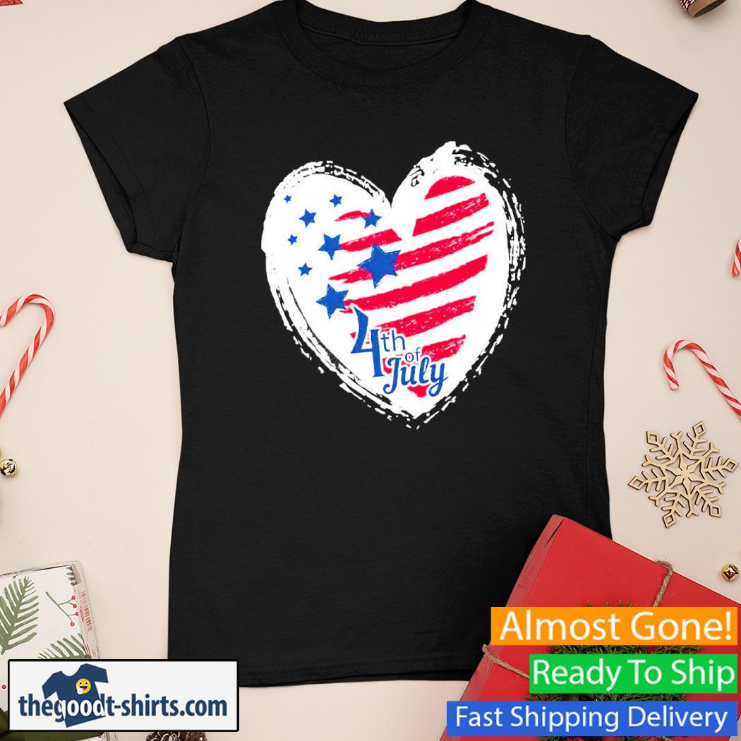 4th Of July USA Flag Independence Day New Shirt Ladies Tee