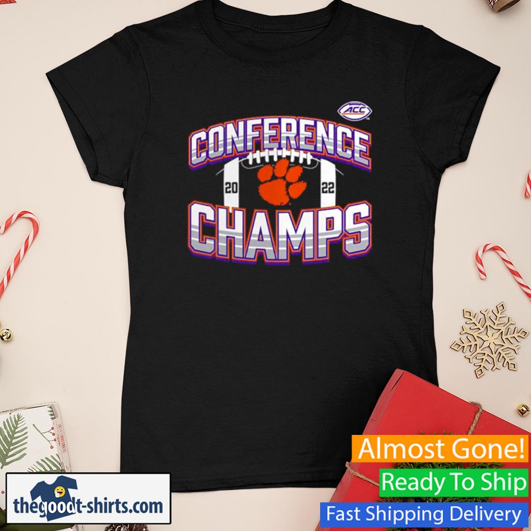 ACC Football Clemson Tigers 2022 Conference Champions New Shirt Ladies Tee