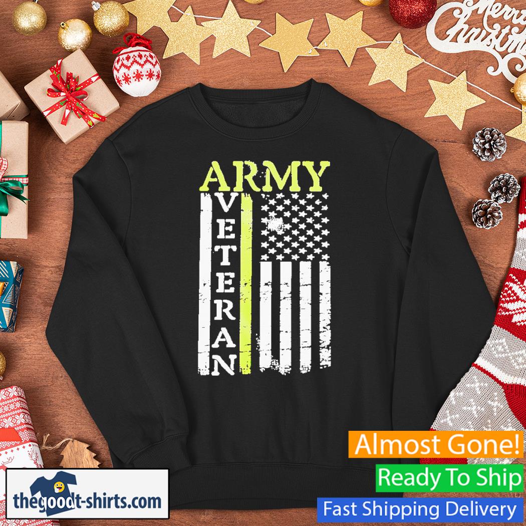 Army Veteran With American Flag Shirt Sweater