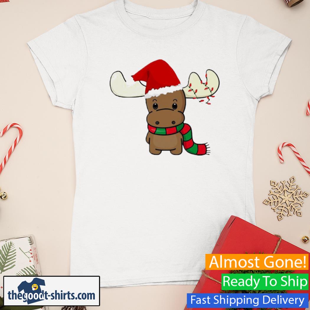 Christmas Cartoon Reindeer New Shirt Ladies Tee
