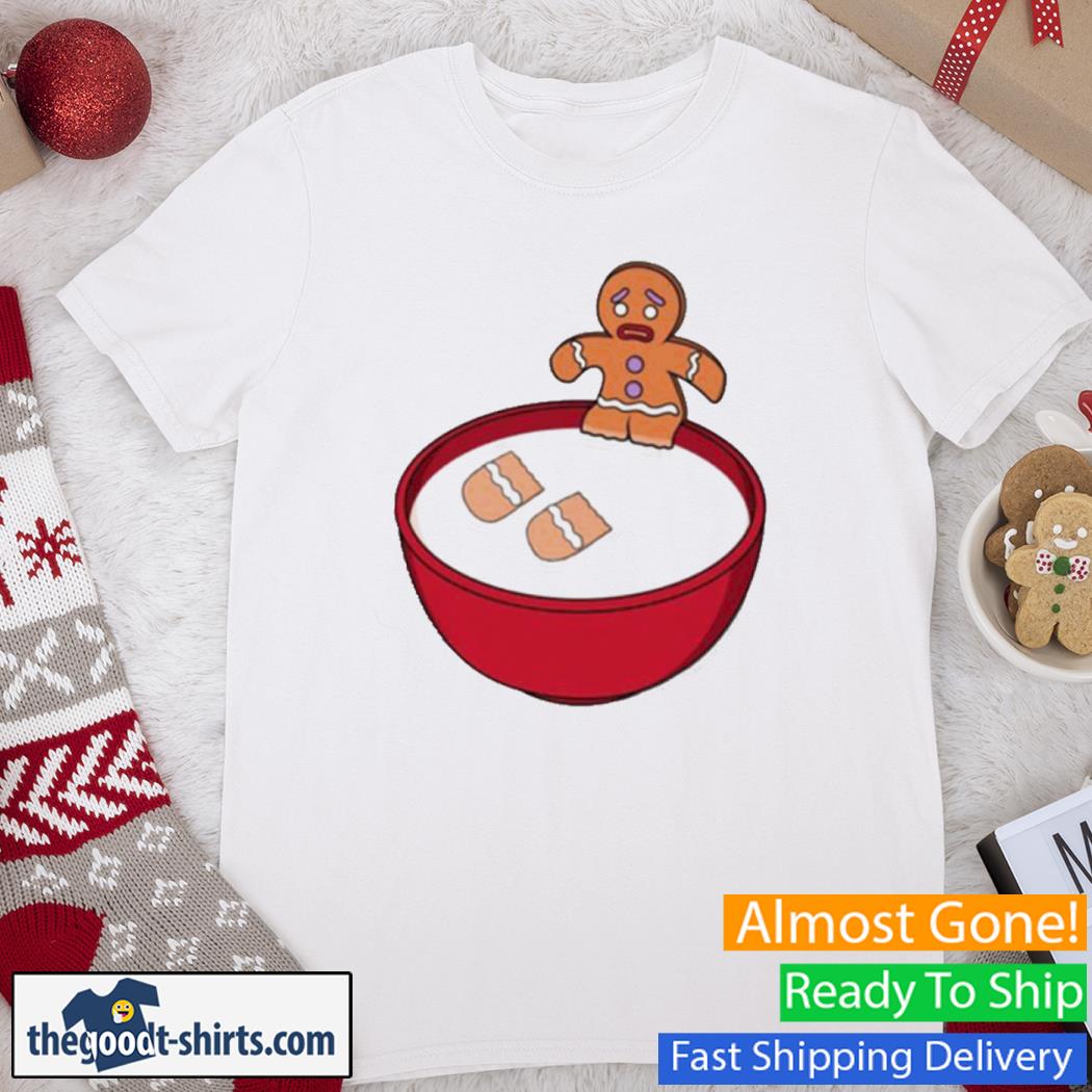 Gingerbread Man And milk Christmas Shirt