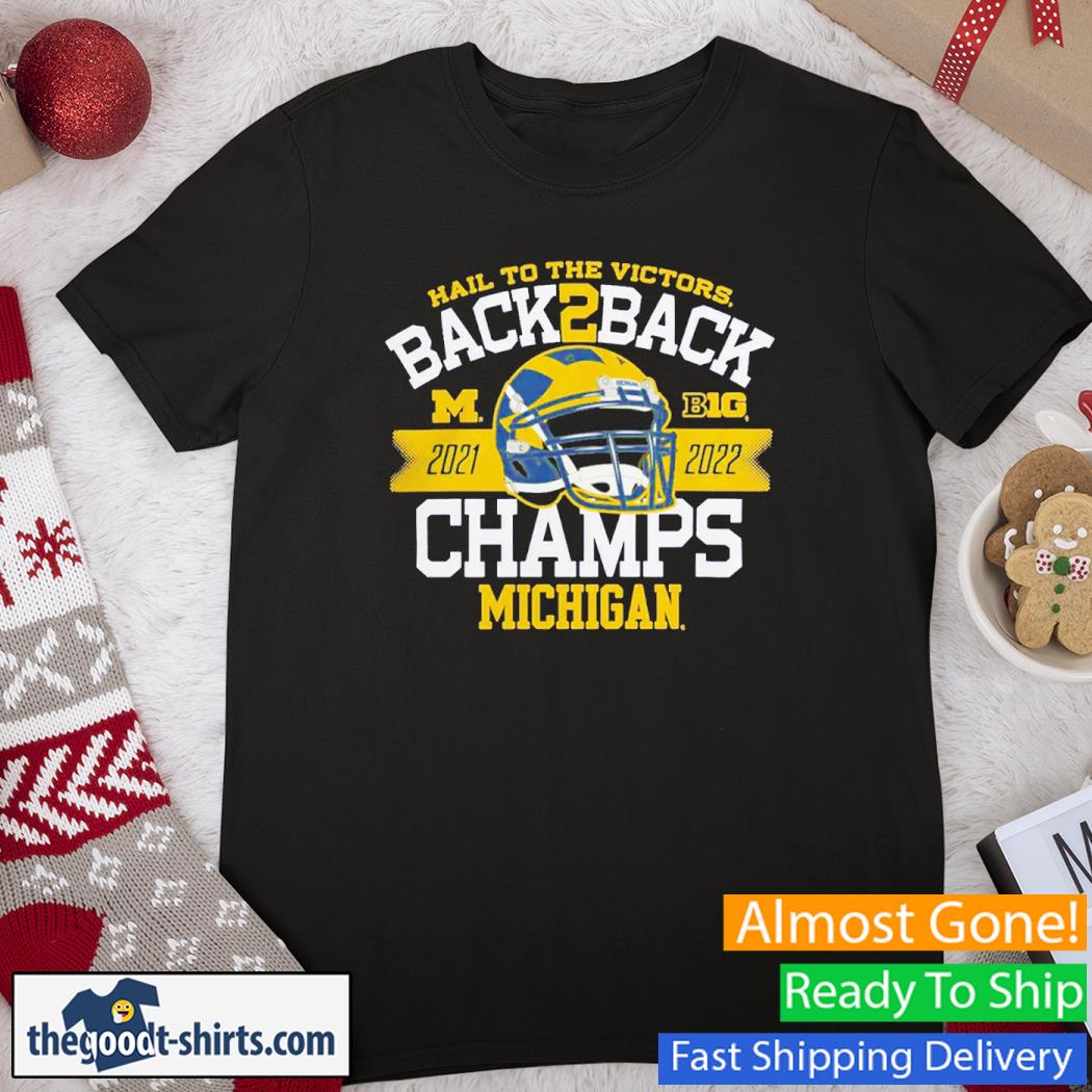 Michigan Wolverines Blue 84 Back-To-Back Big Ten Football Conference Champions Shirt