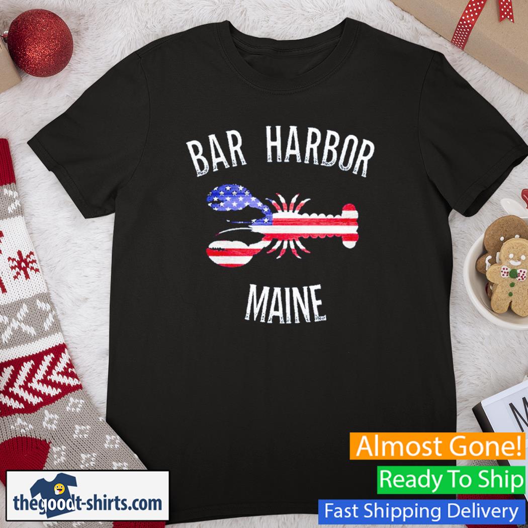 Racerback Bar Harbor Maine USA Flag Shirt