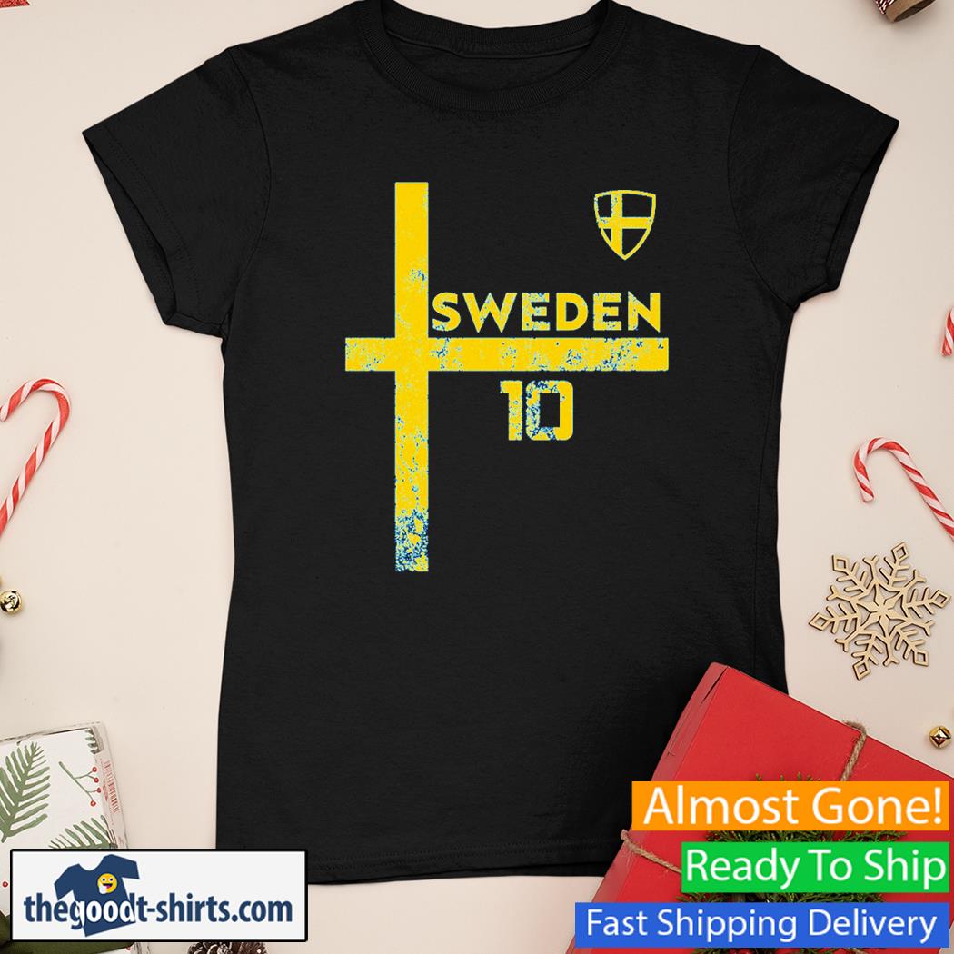 Sweden Soccer Jersey Sverige Skjorta Vintage Shirt Ladies Tee