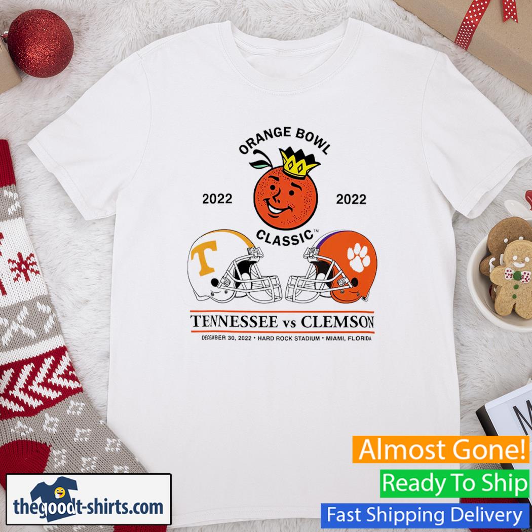 Tennessee Volunteers Vs Clemson Tigers Orange Bowl Game Matchup 2022 Shirt