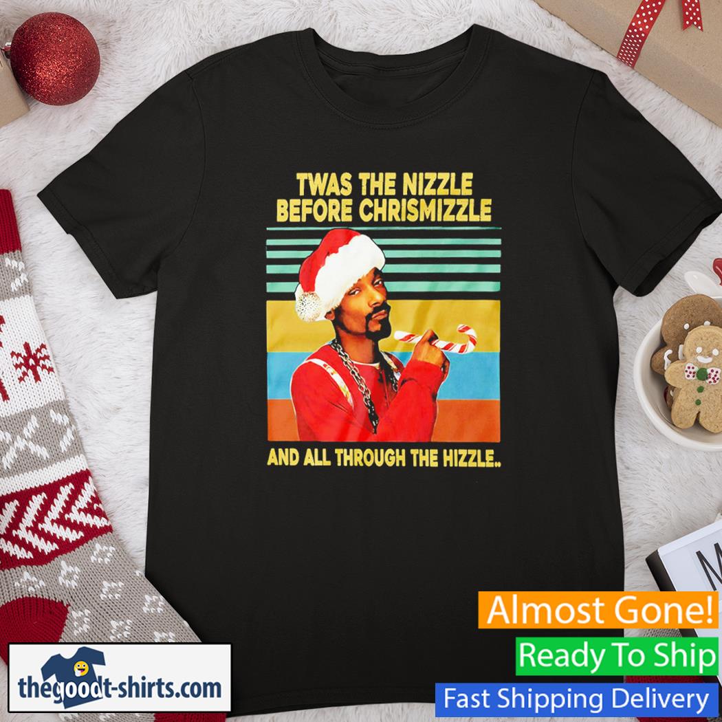 Twas The Nizzle Before Chrismizzle Christmas Snoop Dogg Vintage Shirt