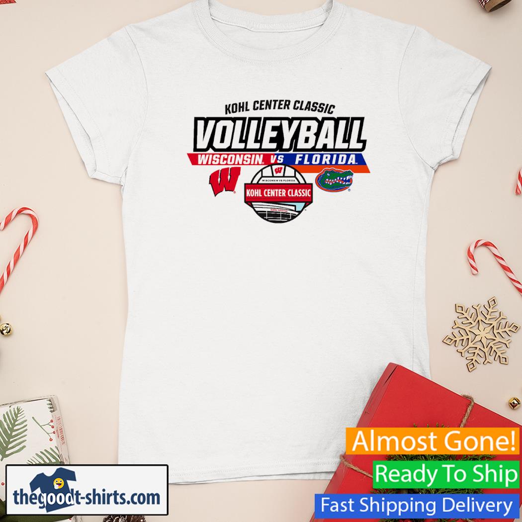 Wisconsin Badgers Vs. Florida Gators 2022 Kohl Center Classic Volleyball Matchup Shirt Ladies Tee