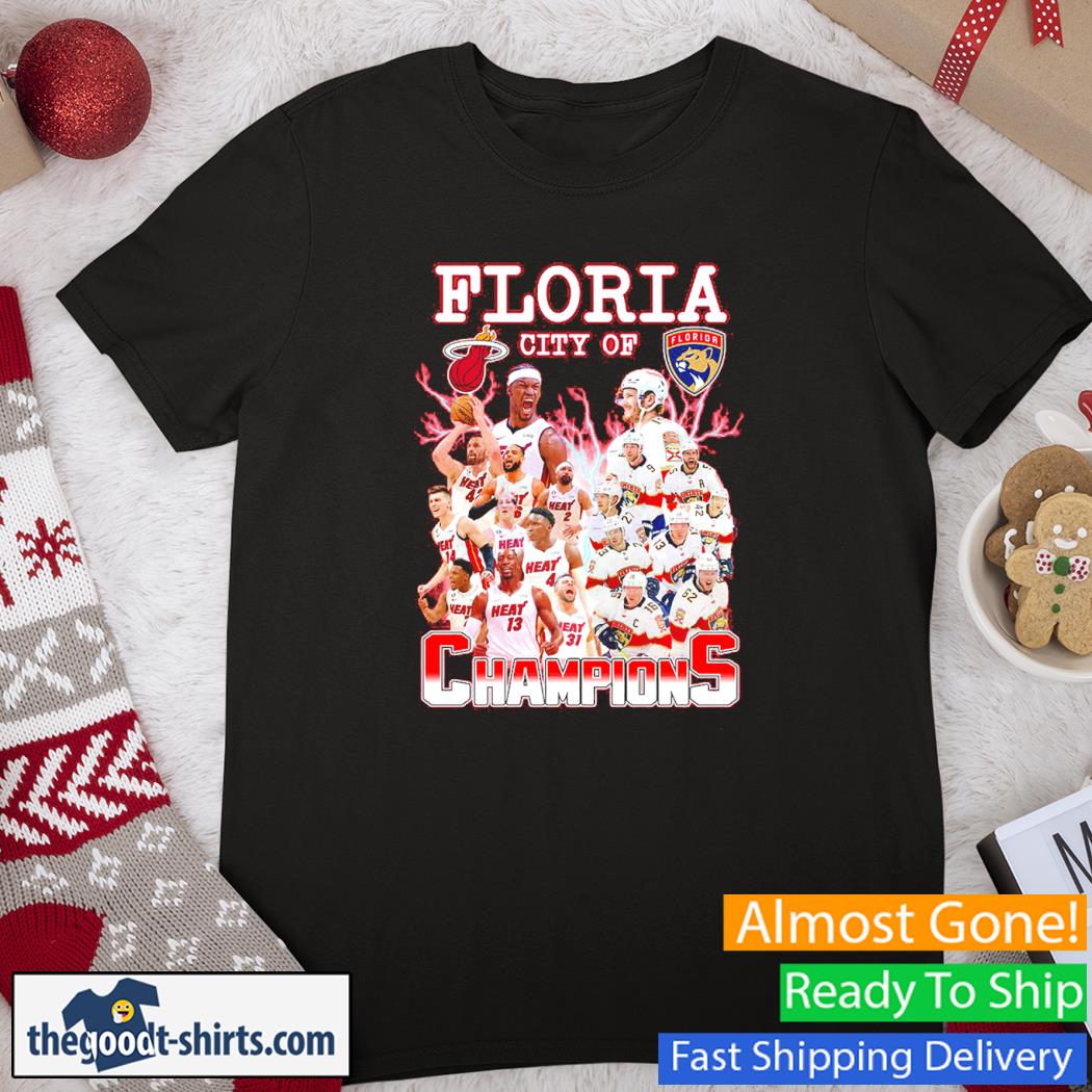 Floria City Of Champions Heat And Panthers 2023 Shirt
