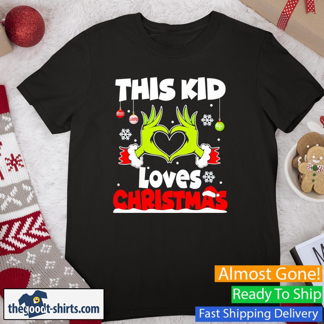 Grinch Loves Christmas Xmas Shirt