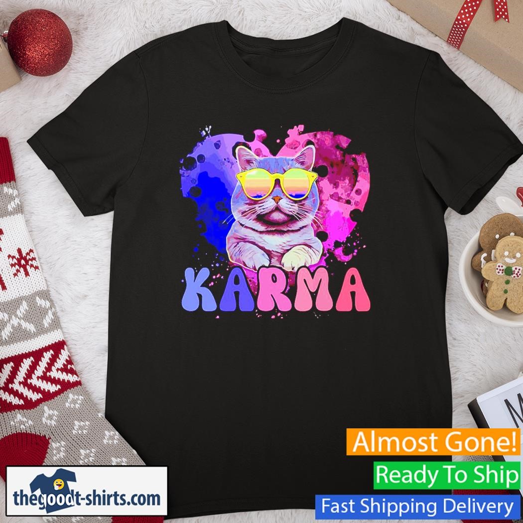 Karma Groovy Letters Pink Concert Shirt